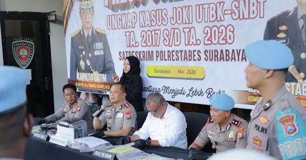 Polrestabes Surabaya Amankan 14 Tersangka Joki UTBK-SNBT