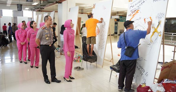 Sambut Hari Bhayangkara ke-80, Polresta Malang Kota Gelar Lomba Mural