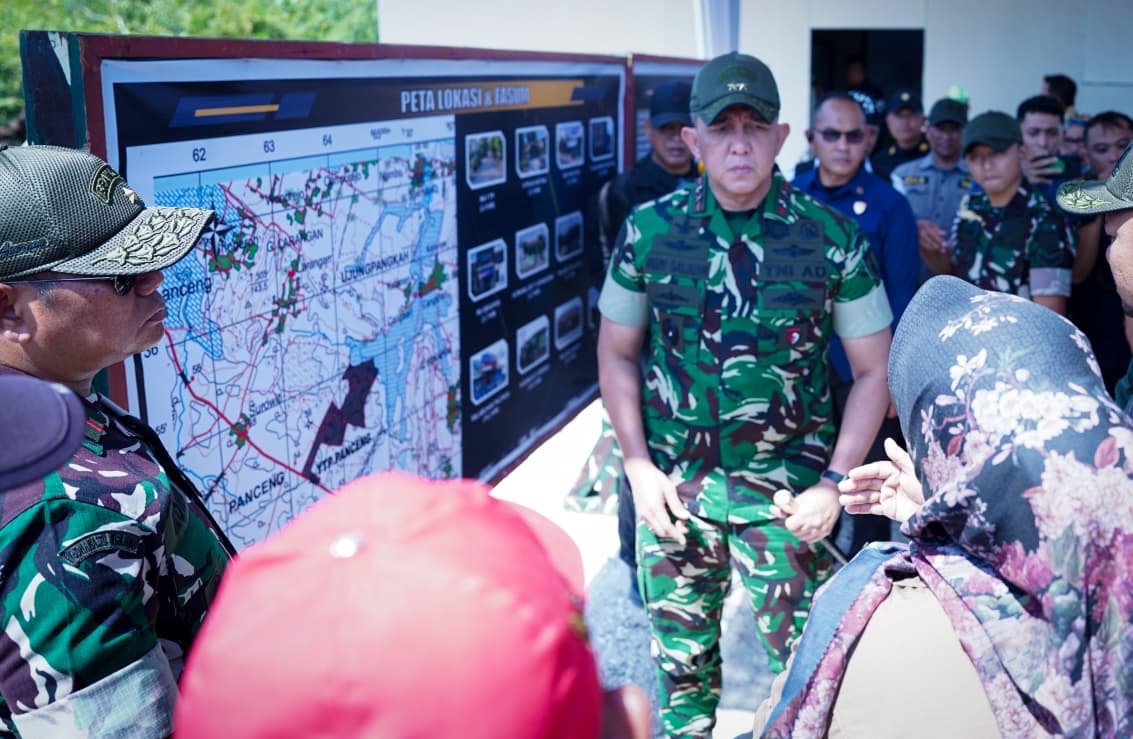 Tinjau Progres Yonif TP 541/KJS di Panceng, Pangdam V/Brawijaya – Kehadiran TNI Harus Bermanfaat bagi Warga Gresik
